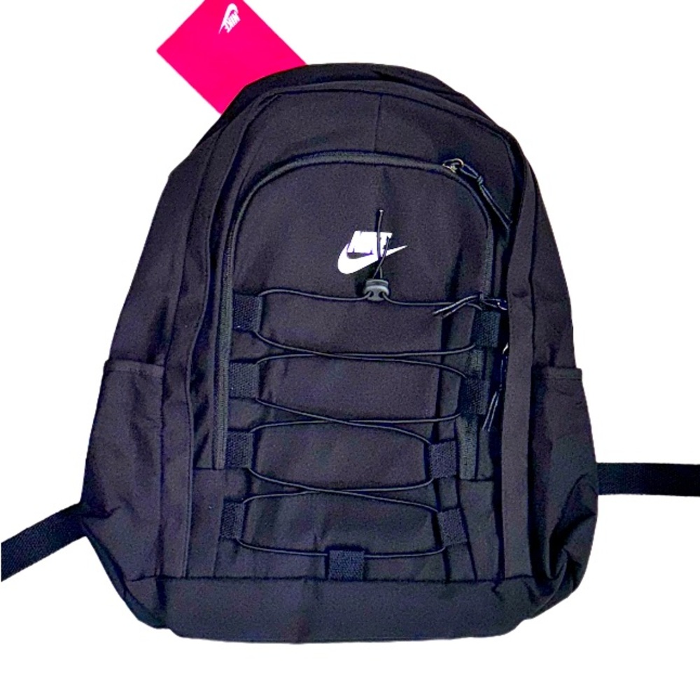 Nike Kids Black Backpack with White Swoosh